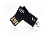 Goodram UCU2, 8 GB, USB Type-A, 2.0, 20 MB/s, Svivel, Sort