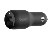 Belkin BOOST UP Dual Car Charger with PPS 37W - Bilstrømadapter - 37 watt - PD 3.0 - 2 utgangskontakter (USB, USB-C)
