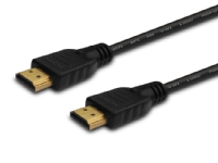 SAVIO CL-37 - HDMI-kabel med Ethernet - HDMI hann til HDMI hann - 1 m - skjermet - svart - 4K-støtte
