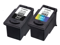Canon PG-560 / CL-561 Multipack - 2-pack - svart, farge (cyan, magenta, gul) - original - blister med sikkerhet - blekkpatron - for PIXMA TS5350, TS5351, TS5351a, TS5352, TS5352a, TS5353, TS5353a, TS7450, TS7451