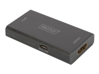 DIGITUS 4K HDMI 2.0 Repeater DS-55900-2 - Video/lyd-forlenger - HDMI - 19 pin HDMI Type A / 19 pin HDMI Type A - opp til 30 m