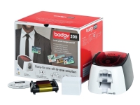Badgy 200 - Plastkortskriver - farge - fargesublimering/termooverføring - CR-80 Card (85.6 x 54 mm) - inntil 325 kort/time (mono) / inntil 95 kort/time (farge) - kapasitet: 40 kort - USB 2.0
