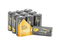 GP - Batteri 10 x CR123A - Li/MnO2 - 1400 mAh