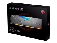 XPG SPECTRIX D50 - DDR4 - sett - 16 GB: 2 x 8 GB - DIMM 288-pin - 3600 MHz / PC4-28800 - CL18 - 1.35 V - ikke-bufret - ikke-ECC - wolframgrå