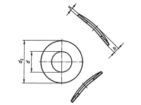 TOOLCRAFT A3 D137-A2 194666 Fjederskiver Indvendig diameter: 3.2 mm M3 DIN 137 Rustfrit stål A2 100 stk