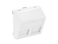 OBO Dataudtag for AMP skrå 1 modul hvid RAL 9010, Modul 45 RAPID