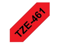 Brother TZe-461 - Svart på rødt - Rull (3,6 cm x 8 m) 1 cassette(s) laminert teip - for Brother PT-H110 P-Touch PT-3600, 9700, D800, H110, P900, P950 P-Touch Cube XP PT-910