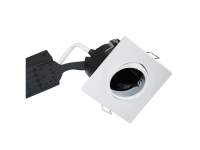 Uni Install downlight, uden lyskilde, hvid, firkantet