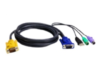 ATEN 2L-5302UP - Tastatur / video / musekabel (KVM) - USB, PS/2, HD-15 (VGA) (hann) til 18 pins-SPHD (hann) - 1.8 m