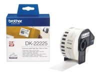 Brother DK-22225 - Papir - svart på hvitt - Rull (3,8 cm x 30,5 m) 1 rull(er) sammenhengende etiketter - for Brother QL-1050, QL-1060, QL-500, QL-550, QL-560, QL-570, QL-580, QL-700