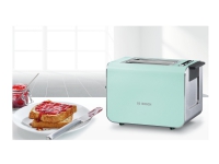 Bosch TAT8612 - Brødrister - 2 skive - 2 Spor - mint turquoise/black gray