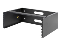 StarTech.com 4U Wall Mount Rack, 19 Wall Mount Network Rack, 13.78 inch Deep (Low Profile), Wall Mounting Patch Panel Bracket for Network Switches, IT Equipment, 44lb (20kg) Capacity - Network Equipment Rack (WALLMOUNT4) - Monteringsbrakett for nett