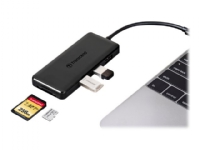 Transcend 6-in-1 USB Type-C Hub HUB5C - Hub - 2 x USB 3.1 Gen 1 + 1 x USB 3.1 Gen 2 + 1 x USB-C (strømlevering) - stasjonær