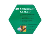 3M Scotchmate SJ-352D 25mmx5mx2 Selvklæbende Hook & Loop bånd Fleksibelt genoplukkeligt system Kan åbnes igen og igen