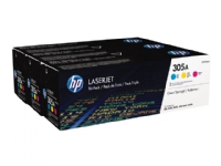 HP 305A - 3-pack - gul, cyan, magenta - original - LaserJet - tonerpatron (CF370AM) - for LaserJet Pro 300 M351, 400 M451, MFP M375, MFP M475