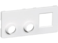 LK FUGA afdækning for antenneudtag TV/R + RJ45, type TD301, TD304 og TD312, 2 modul, hvid