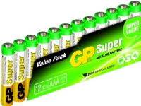 GP Super Alkaline 24A S12 - Batteri 12 x AAA - Alkalisk