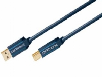 ClickTronic 3m USB3.0 A - B m/m, 3 m, USB A, USB B, USB 3.2 Gen 1 (3.1 Gen 1), Hankjønn/hankjønn, Blå