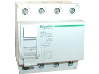 SCHNEIDER ELECTRIC HPFI fejlstrømsafbryder 40A 4 polet 30mA udløsestrøm. Nul klemme i højre side. Type A 230V AC, 72 mm bred
