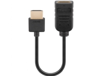 Goobay 49979, 0,1 m, HDMI Type A (Standard), HDMI Type A (Standard), 3D, Sort