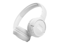 JBL TUNE 510BT - Hodetelefoner med mikrofon - on-ear - Bluetooth - trådløs - hvit