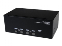 StarTech.com 4 Port Triple Monitor DVI USB KVM Switch with Audio & USB 2.0 Hub - Multi Monitor KVM - USB DVI KVM Switch (SV431TDVIUA) - KVM / lyd / USB-svitsj - 4 x KVM/lyd/USB - 1 lokalbruker - stasjonær - for P/N: SV431RACK, SVA12M2NEUA, SVA12M5NA