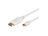 Goobay 1m DisplayPort Cable, 1 m, DisplayPort, Mini DisplayPort, Hankjønn, Hankjønn, Hvit