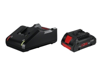 Bosch ProCORE18V Professional - Starter Set - batterilader - Li-Ion - 4 Ah - 1 x batterier lader - 4 A - for Light Series GDR 18V-160 Light Series GSB 18, 18V-21 Light Series GSR 18, 18V-21