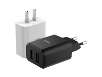 Havit H140 - Strømadapter - 2.4 A - QC - 2 utgangskontakter (2 x USB) - hvit