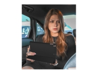 eSTUFF - Skjermdeksel for nettbrett - polyuretanlær, termoplast-polyuretan (TPU) - svart - 9.7 - for Apple iPad Air