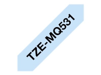 Brother TZe-MQ531 - Svart på pastellblå - Rull (1,2 cm x 8 m) 1 cassette(s) laminert teip - for Brother PT-D210, D600, H110, P750, P950 P-Touch Cube PT-P300 P-Touch Embellish PT-D215