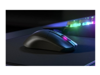 SteelSeries Rival 3 Wireless - Mus - ergonomisk - høyrehendt - optisk - 6 knapper - trådløs - 2.4 GHz, Bluetooth 5.0 - USB trådløs mottaker - matt svart