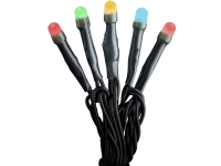 Konstsmide 6343-520 Mikro-lyskæde Indvendigt via strømdrift Antal pærer 50 LED (RGB) RGB Oplyst Længde: 3.43 m frostet
