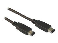 Sandberg - IEEE 1394-kabel - 6 pin FireWire (hann) til 6 pin FireWire (hann) - 1 m