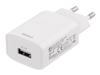 DELTACO USB-AC150 - Strømadapter - 12 watt - 2.4 A (USB) - hvit