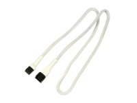 Nanoxia - Forlengelseskabel for viftestrømforsyning - 3-pins Molex (hunn) til 3-pins Molex (hann) - 60 cm - hvit