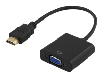 DELTACO HDMI-VGA7 - Videokonverter - HDMI - VGA - svart