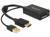 Delock - Videokonverter - HDMI - DisplayPort - svart - løsvekt