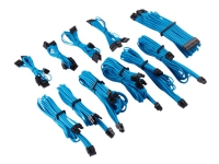 CORSAIR Premium individually sleeved pro kit (Type 4, Generation 4) - Strømkabelsett - blå