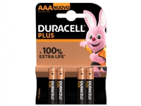 Duracell Plus batteri AAA - Alkaline batteri 1,5V, pakke a 4stk