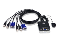 ATEN CS22U - KVM-svitsj - 2 x KVM port(s) - 1 lokalbruker - stasjonær