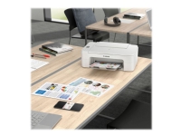 Canon PIXMA TS3351 - Multifunksjonsskriver - farge - ink-jet - 216 x 297 mm (original) - A4/Legal (medie) - opp til 7.7 ipm (trykking) - 60 ark - USB 2.0, Wi-Fi(n) - hvit
