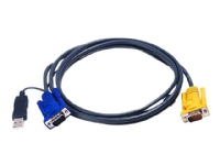 ATEN 2L-5206UP - Video- / USB-kabel - 15-pins SPHD (hann) til USB, HD-15 (VGA) (hann) - 6 m