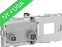 LK FUGA Antenneudtag TV/R slutdåse + RJ45, type TD301, Class A+, 2 modul, indsats