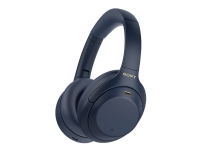 Sony WH-1000XM4 - Hodetelefoner med mikrofon - full størrelse - Bluetooth - trådløs, kablet - NFC - aktiv støydemping - 3,5 mm jakk - midnattsblå