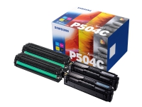 Samsung CLT-P504C - 4-pack - svart, gul, cyan, magenta - original - tonerpatron (SU400A) - for Samsung CLP-415, CLX-4195 MultiXpress SL-C1453, C1454 Xpress SL-C1404, C1810, C1860