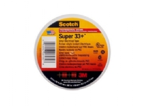 3M Scotch® Super 33+ sort helårs premium kvalitet isolations vinyl tape 19 mm x 20 m, 0.18 mm tyk