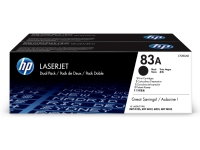 HP 83A 2-pakning svarte originale LaserJet-tonerkassetter, 3000 sider, Sort, 2 stykker