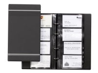 DURABLE VISIFIX - Visittkortbok - 12 deler - fortrykt: A-Z - for 57 x 90 mm - kapasitet: 200 kort - med fliker - koksgrå