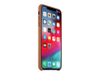 Apple - Baksidedeksel for mobiltelefon - lær - salbrun - for iPhone XS Max